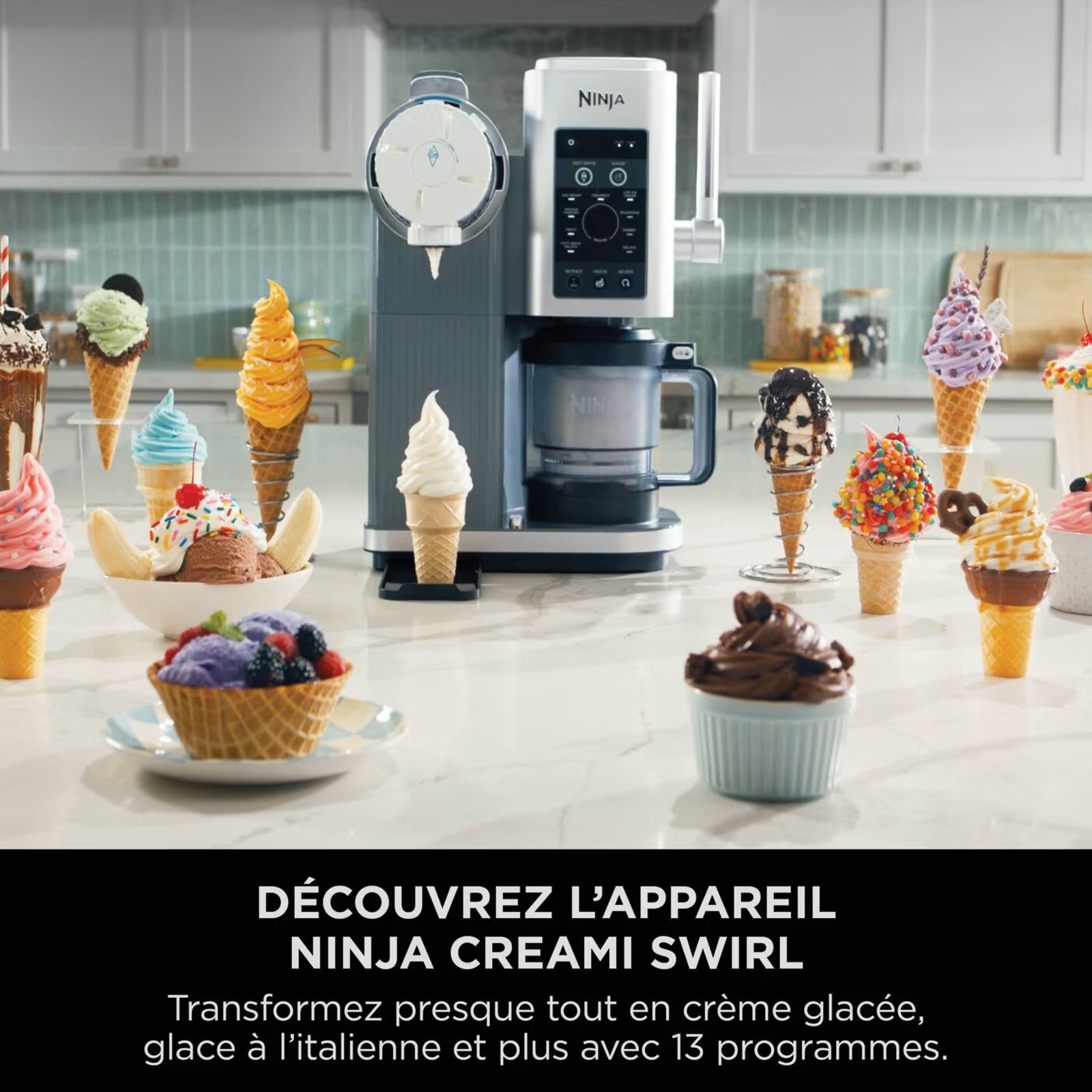 Machine à glaces et glaces à l'italienne 13-en-1 Ninja CREAMi Scoop &Swirl