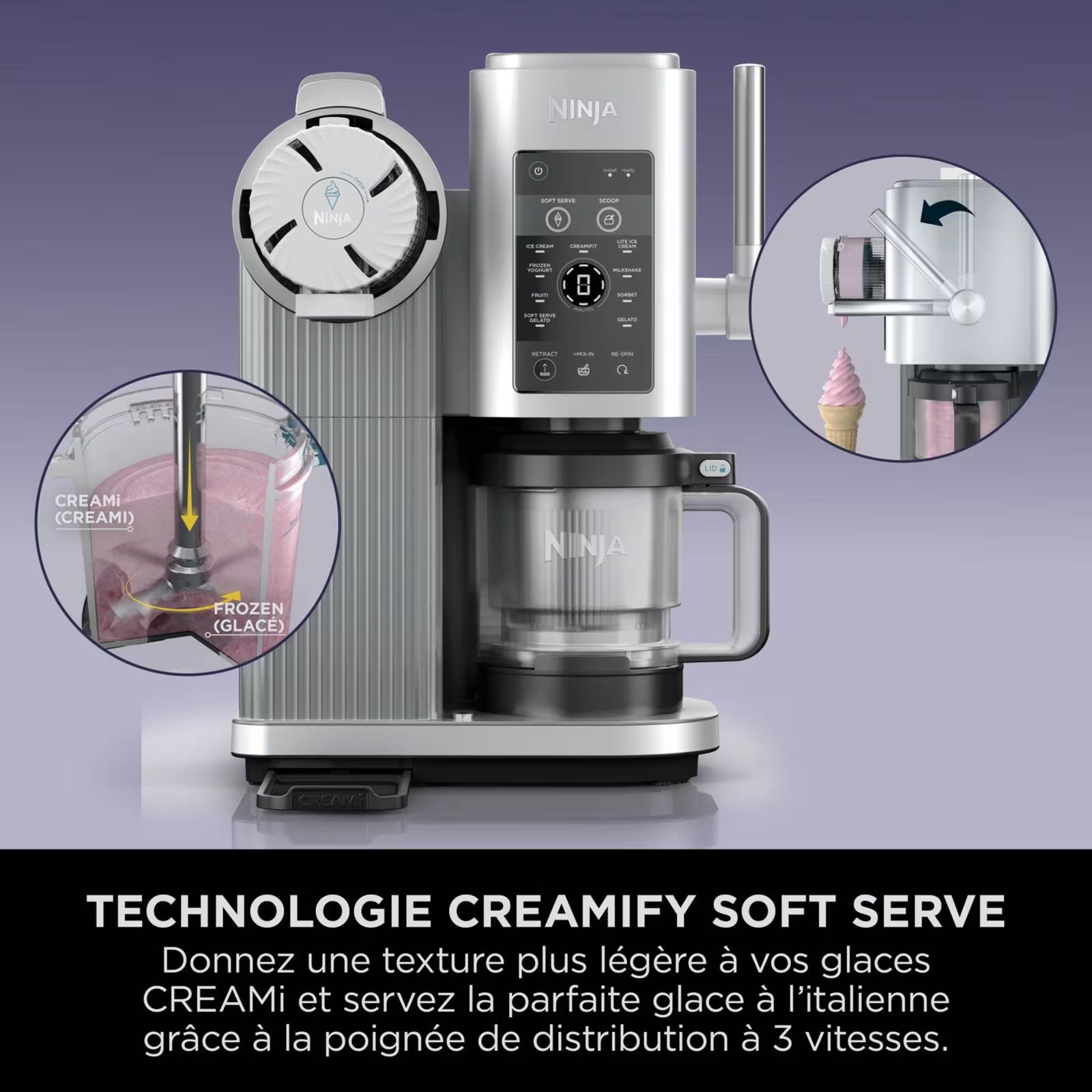 Machine à glaces et glaces à l'italienne 13-en-1 Ninja CREAMi Scoop &Swirl